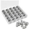 KASLCWA 25 Pezzi Bobine Metallo Rocchetti Spolette, Accessori Macchina da Cucire, Bobina per Macchine da Cucira con Scatola di Immagazzinaggio