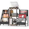 Bikoney Porta Vinili Con Giradischi Vinili, Mobile Giradischi Con Giradischi Vinili Vintage Può Ospitare 280 Album, Porta Dischi Vinile Per Giradischi Vinile, Mobile Giradischi e Porta Vinili Per Media Stereo