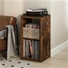 Furinno CUBICLE Mobile per Giradischi con Raccoglitore per Vinili, 2-Cube 1.2 Extra Spesso Raccoglitore per Dischi in Vinile, Scaffale Multimediale Aperto sul Retro per CD DVD Dischi, Pino Ambra