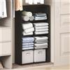 Furinno REED Organizzatori e contenitori per armadio, organizer per armadio a 4 ripiani, contenitore per armadio a ripiani aperti, per guardaroba, camera da letto, soggiorno, espresso