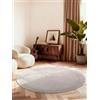 Villeroy & Boch Tappeto di lana Kivi rotondo - Morbido tappeto naturale per soggiorno con bordatura, fatto a mano e naturale, design moderno per soggiorno, camera da letto, sala da pranzo, corridoio