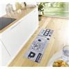 Hanse Home Cook & Clean - Tappeto da cucina con motivo caffè espresso, antiscivolo, facile da pulire, per cucina, corridoio, ingresso, sala da pranzo, 50 x 150 cm