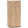MeMi Me107RSN Armadietto anta con cassetto Gia' montato, Legno, Rovere Sonoma, 38x45x104.5 cm