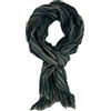 Rotfuchs Sciarpa in cotone, da uomo, estiva, effetto stropicciato, motivo a righe, colore grigio scuro, multicolore, 170 x 20 cm (L x B) (175 x 45 cm)