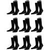 Falke 14435 - Calze da uomo Airport 9 paia, colore: nero, taglia: 43-44; articolo 14435-3000 nero