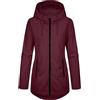 heekpek Giacca da Donna Primaverile Parka Cappotto con Cappuccio Leggero Jacket Giubbotto Elegante Antivento Trench Mezza Stagione Softshell Casual Zip Up Coat Outdoor per Autunno(Khaki, XXL)