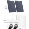Reolink 4K Solar Surveillance Outdoor Battery Camera Set con Home Hub Mini, 360° PTZ Videosorveglianza WiFi 2,4/5 GHz, Auto Tracking, Visione Notturna Color, 2 Altas PT Ultra Set