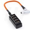 HangTon Alexa Mini Camera EXT 7 Pin a D-tap Power Splitter adattatore Box per ARRI, cavo intrecciato da 1 a 4 (4 porte)