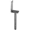 Connex Supporto per pali 80 x 60 x 104 x 200 x 4 mm/diametro 16 mm, a forma di L, materiale: zincato a caldo, 1 pezzo, HV4200 (Confezione da 6)
