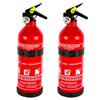 Nutrioli 2 X ANAF estintore auto estintore a polvere ABC con manometro & Supporto 1 kg