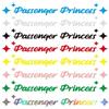 IATAHI Lot de 8 autocollants de voiture,Adesivi Auto Divertenti Passenger Princess,Adesivo Passenger Princess,Accessori Per Auto Principessa Passegger,Adesivi in Vinile per Specchietti e Finestrini