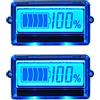 DollaTek 2Pcs TH01 8-63V LCD retroilluminato Indicatore di capacità della batteria agli ioni di litio al piombo - Blu