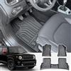 CDEFG Compatibile con Jeep Renegade BU 2015-2023 2024 / FIAT 500X Tappetini Abitacolo TPE per Auto per Tutte le Stagioni Impermeabili Tappetino Antiscivolo Accessori