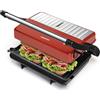 Aigostar Tostapane Piastra/Griglia Elettrica e Sandwich Maker 3 in 1, Con Piastra Antiaderente, 23 x 14,5 cm, Apertura a 180º, Temperatura Automatica, Piastra Elettrica per Cucinare 1000W, Warme