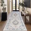 Homcomodar Tappeto Corridoio Lungo 80x200cm Morbido Tappeto per Cucina Blu Tappeto Antiscivolo Lavabile Moderno Passatoia Corridoio
