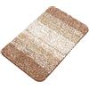VOCOSTE 1 pezzo Poliestere Bagno Tappetino Non Slip Morbido Bagno Tappetini Tappeti Lavabile in lavatrice Marrone Sfumato 60x40 cm