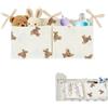 Bavooty Borsa Appendere per Lettino,Orsetto Organizer per Cameretta dei Bambini,Tasche Portaoggetti Letto,2 Tasche,Portaoggetti Tasca da Appendere per Letto Usato per Riporre Vestiti Pannolini Giocattoli