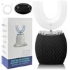 Eshomey Spazzolino ad Ultrasuoni, Spazzolino Automatico, Elettrico Spazzolino per Sbiancamento dei Denti con Timer e Ricarica Wireless Spazzolino Elettrico a 360° per Adulti (Nero)