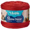 Utopia Crafts Home Decor Fettuccia per Uncinetto, 300g Filo T-Shirt Spesso Morbido Elastico per Cestini Borse Tappeti, Filo Tessuto per Principianti, Decorazione Casa, Macramè (Rosso Scarlatto)