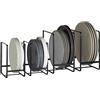 Wintem - Scolapiatti da Appoggio Verticale in Metallo Set 4 Pezzi a Doppia Dimensione per Cucina e Lavello Salvaspazio per Piatti Taglieri e Vassoi