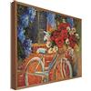 CCRETROILUMINADOS Poster in legno retroilluminato bicicletta con fiori