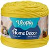 Utopia Crafts Home Decor Fettuccia per Uncinetto, 300g Filo T-Shirt Spesso Morbido Elastico per Cestini Borse Tappeti, Filo Tessuto per Principianti, Decorazione Casa, Macramè (Giallo Limone)