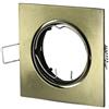 V-TAC Portafaretto LED da Incasso Quadrato GU10 e GU5.3 (MR16) Colore Oro Orientabile