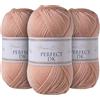 Utopia Crafts DK Double Knitting Yarn 3x 100g (Powder Pink)