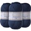 Utopia Crafts DK Double Knitting Yarn 3x 100g (Blue Charcoal)