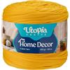 Utopia Crafts Home Decor Fettuccia per Uncinetto, 300g Filo T-Shirt Spesso Morbido Elastico per Cestini Borse Tappeti, Filo Tessuto per Principianti, Decorazione Casa, Macramè (Giallo Girasole)