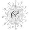 Relaxdays Orologio da Parete Analogico, Gancio Muro Cucina, Design Diamanti, a Batterie, Tondo Ø 33 cm, Muro, Argentato