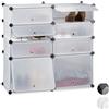 Relaxdays Scarpiera 8 Scomparti, Mobile Porta-Scarpe, Scaffale Componibile, HxLxP: 91 x 94,5 x 36,5 cm