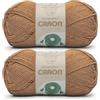 Caron Simply ME - Filato color caramello mélange, confezione da 2 pezzi da 200 g, 62% acrilico, 20% nylon, 18% lana, #5 Bulky, 200 m, per maglia/uncinetto