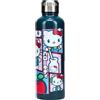 Paladone Hello Kitty - Borraccia Sanrio in metallo colorato con licenza ufficiale, colore rosa e blu, bicchiere da viaggio a prova di perdite, adatto per portabicchieri standard, regalo e decorazione
