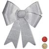 Relaxdays Gigante XL, Decorativo per Pacchetti Grandi, Scintillante, Decorazione, Fiocco-Regalo per Auto, Argento, 54 x 38 x 7,5 cm