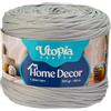 Utopia Crafts Home Decor Fettuccia per Uncinetto, 300g Filo T-Shirt Spesso Morbido Elastico per Cestini Borse Tappeti, Filo Tessuto per Principianti, Decorazione Casa, Macramè (Grigio Argento)