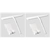 Vinabo Tergivetro per Doccia,Lavavetri Doccia Senza Perforazione,Tira Acqua da Doccia con Gancio,Pulisci Vetro Doccia Anima Acciaio Inox per Finestre,Specchi,Bagno Pulire Superfici Lisce-21cm,Bianco