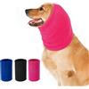 SLSON Paraorecchie per cani, protezione dal rumore, protezione anti-rumore per cani, Pet Earflap Head Wrap, protezione acustica per animali domestici (rosso rosa, M)