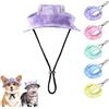 TABKSOLA Cappello da sole per cani & Cappy, cappello da baseball per cani, estivo, cappello per cani e gatti con 2 fori, cappello per cani a prova di sole, per S/M/L (viola, S)