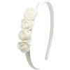 Generico Cerchietto Per Capelli Bambina Prima Comunione-Damigella-Made in Italy (Bianco 2)