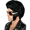 Topcosplay Parrucche da uomo nere parrucca corta parrucca Cosplay costumi Halloween parrucche Pompadour