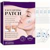 AurolaGlow 60 pezzi di cerotti invisibili per sollevamento del viso - Patch a V per il viso - Impermeabili e strumento di trucco istantaneo per le rughe. Cerotti antirughe per un sollevamento istantaneo del viso