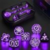 ZHOORQI Set Dadi D&D per Dungeons and Dragons Dadi DND Luminosi Ricaricabili con Scatola di Ricarica Dadi Poliedrici LED Dice DND Dice Set (Purple-Shackles)