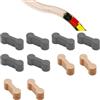 BLPRKOT 10 Pezzi Connettori per Binari, Adattatori Compatibili Accessori Per Binari In Legno Pista Trenino Legno Adattatori Accessori Collegamento per Binari Treni (Grigio)