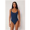 Calzedonia Costume Intero Crinkle Waves Blu