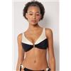 Calzedonia Top Canotta Costume Elegant Bicolor Nero