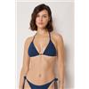 Calzedonia Triangolo Con Imbottitura Estraibile Costume Crinkle Waves Blu