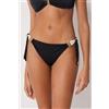 Calzedonia Slip Fiocchi Costume Elegant Bicolor Nero