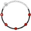 GAVU Bracciale da Donna Perline di Spinello Nero e Corniola, Bracciale Corniola Donna