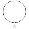 ENTREPLATA Collana Pietra Naturale tormalina Ciondolo in Argento Sterling 925 Donna Magia Bianca Celtica Protezione Incantesimi Wicca Nodo di Strega Amuleto Argento Multicolore